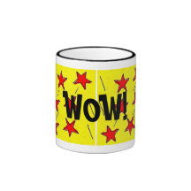 Retro Comix Stars "WOW!" Mugs