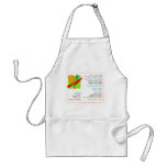 Retro Cooks Guide Upside Down Information Apron