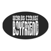 Retro Cool Boyfriends : Worlds Coolest Boyfriend Oval Stickers