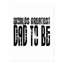 Retro Cool Dads to Be : World's Greatest Dad to be Postcard