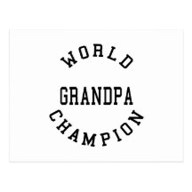 Retro Cool Grandpas Gifts World Champion Grandpa Post Card
