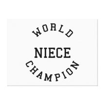 Retro Cool Nieces Gifts World Champion Niece Canvas Prints
