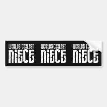 Retro Cool Nieces : Worlds Coolest Niece Bumper Sticker