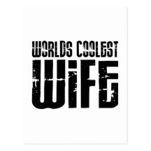 Retro Cool Wives : Worlds Coolest Wife Postcard