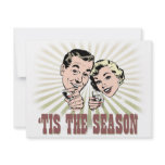 Retro Couple "Tis the Season". invitations