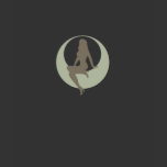 Retro crescent moon woman tee shirts