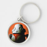 Retro Cropped Toy Robot 01 Keychain