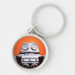 Retro Cropped Toy Robot 04 Keychain