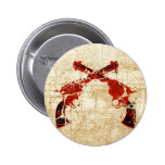 Retro Crossed Pistols Button