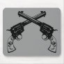 Retro Crossed Pistols Mouse Pads