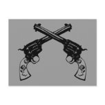Retro Crossed Pistols postcards