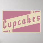 retro cupcakes posters