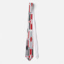 Retro Curves Red and Black Pattern Custom Tie