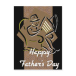 Retro Dad Reading Paper - Happy Father's Day Post Cards