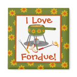 Retro Daisy Fondue Pot I Love Fondue