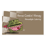 retro dancing stove oven business card brown, H...
