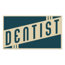 retro dentist business card