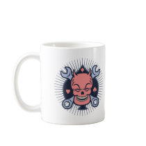 Retro Devil Skull Wrenches Mugs