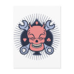 Retro Devil Skull Wrenches postcards