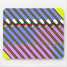 retro diagonal stripes design mouse pad
