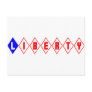 Retro Diamonds Liberty Post Card