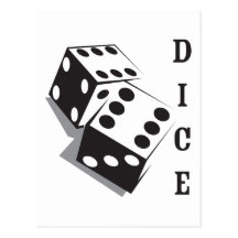 Retro Dice Post Card