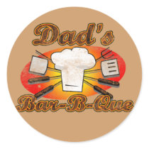 Retro Diner, Dad's Bar-B-Que Stickers