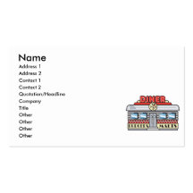 retro diner design business card