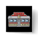 retro diner design buttons
