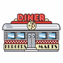 retro diner design photo cutout