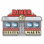 retro diner design photo sculptures