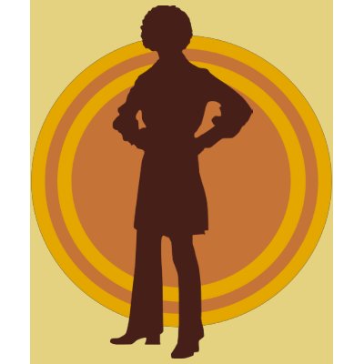 Retro Disco 70`s silohuette t-shirt