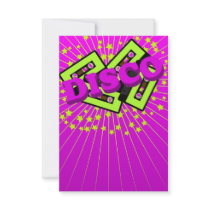 Retro Disco Party Custom Announcement