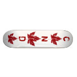 Retro Distressed Canada Maple Leaf Skateboard