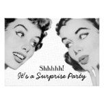 Retro Do Tell Surprise Birthday Party Personalized Announcement