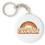 Retro Dodgeball Champion Keychain