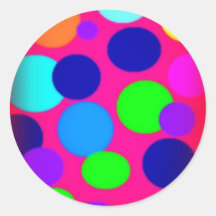 Retro Dots Neon Stickers