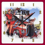 Retro Drive Inn wall clocks