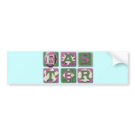 Retro Easter Greetings bumper stickers