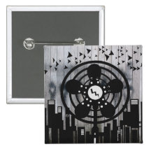Retro Electric Fan City at Night Buttons