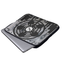 Retro Electric Fan City at Night Computer Sleeve