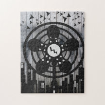 Retro Electric Fan City at Night Puzzles