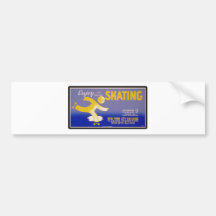 Retro Enjoy Skating Bumper Stickers