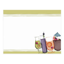 retro exotic drinks party planner bartender market postcards