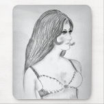 Retro Fashion 1970s Sketch mousepads