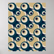 Retro Fifties Abstract Art Poster