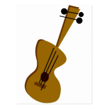 Retro Fifties Guitar Post Card