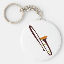 Retro Fifties Trombone Keychain