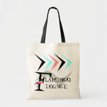 RETRO Flamingo Lounge Tote Shopping Travel bag