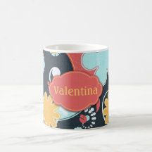 Retro Floral - Add a name - Coffee Mug